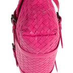 Bottega Veneta Flap Messenger Pink Intrecciato Leather — view 8