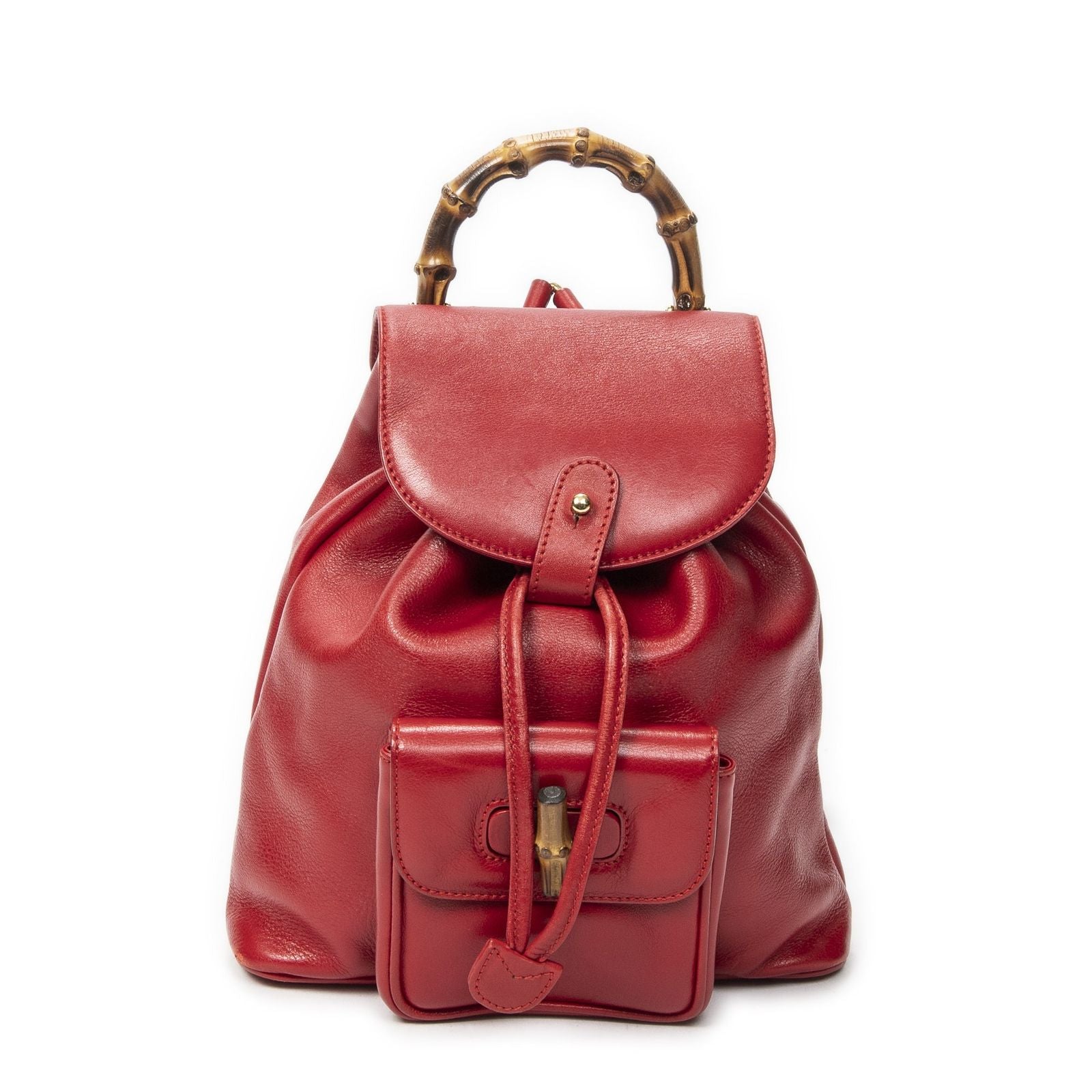 Gucci Minibumbu Backpack Red Calfskin Leather