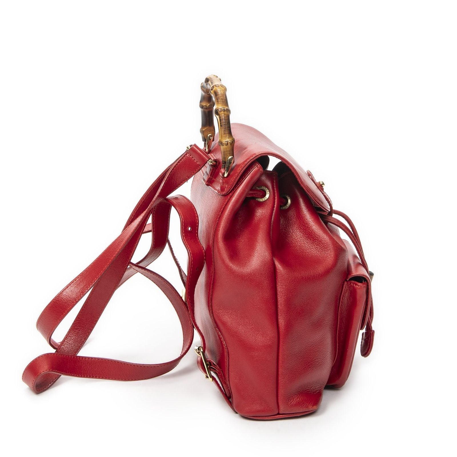 Gucci Minibumbu Backpack Red Calfskin Leather — view 4