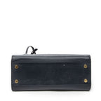 Saint Laurent Small Monogram Cabas Navy Calfskin Leather Messenger — view 6