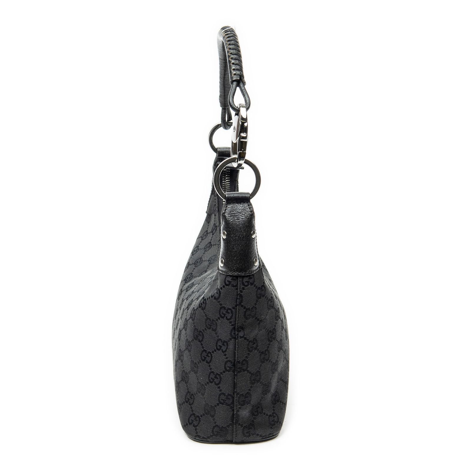 Gucci Small Hobo Black GG Canvas — view 4