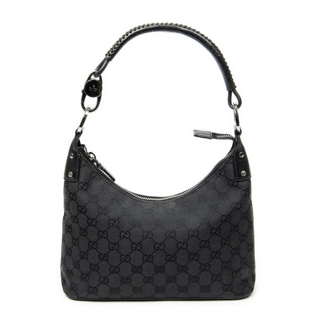 Gucci Small Hobo Black GG Canvas