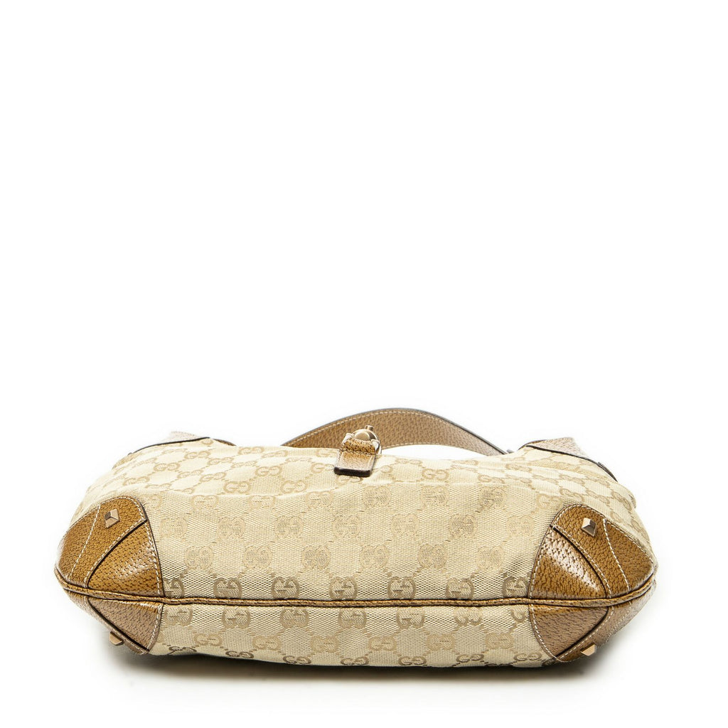 Gucci Nailhead Jackie Tan Beige GG Canvas Messenger — view 6