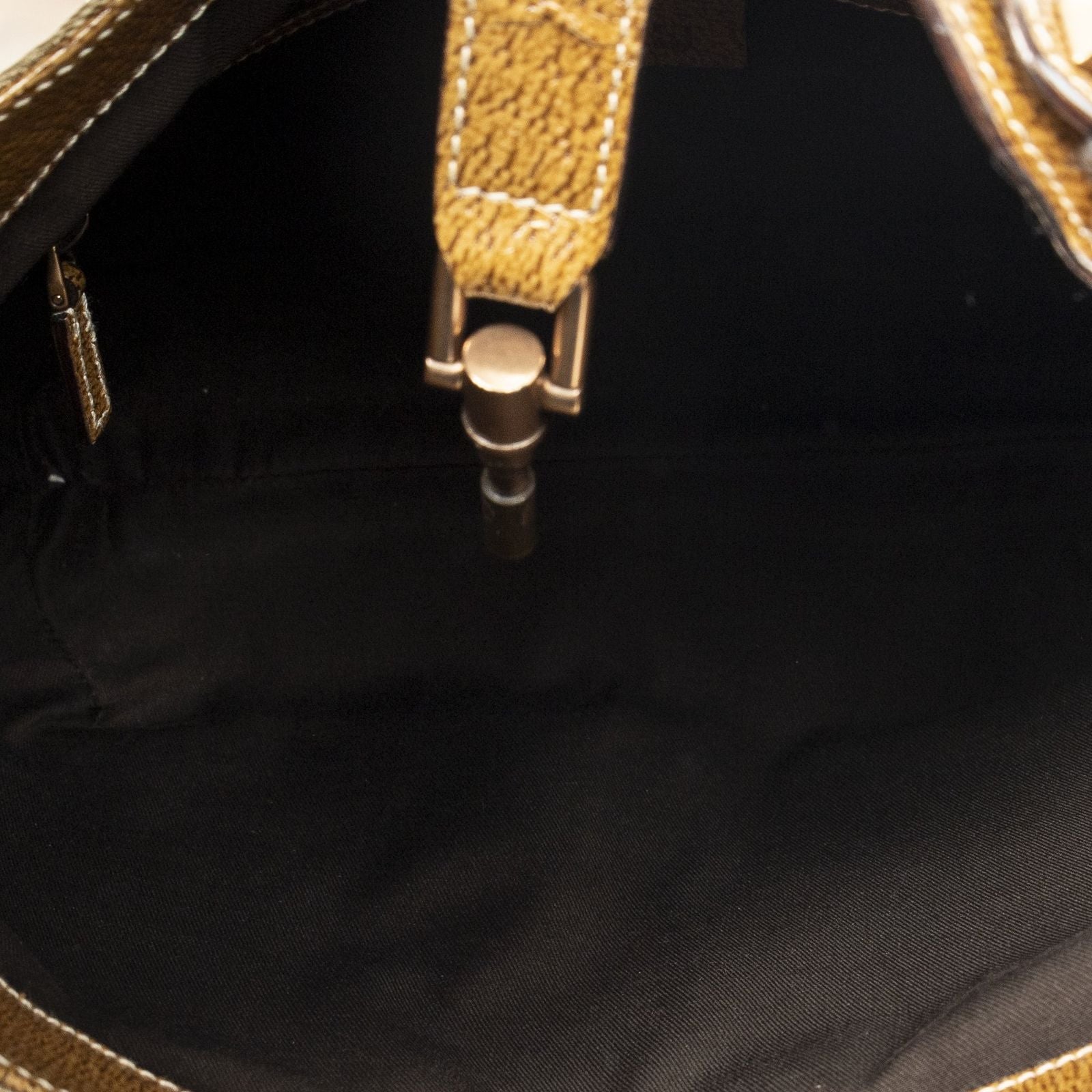 Gucci Nailhead Jackie Tan Beige GG Canvas Messenger — view 9