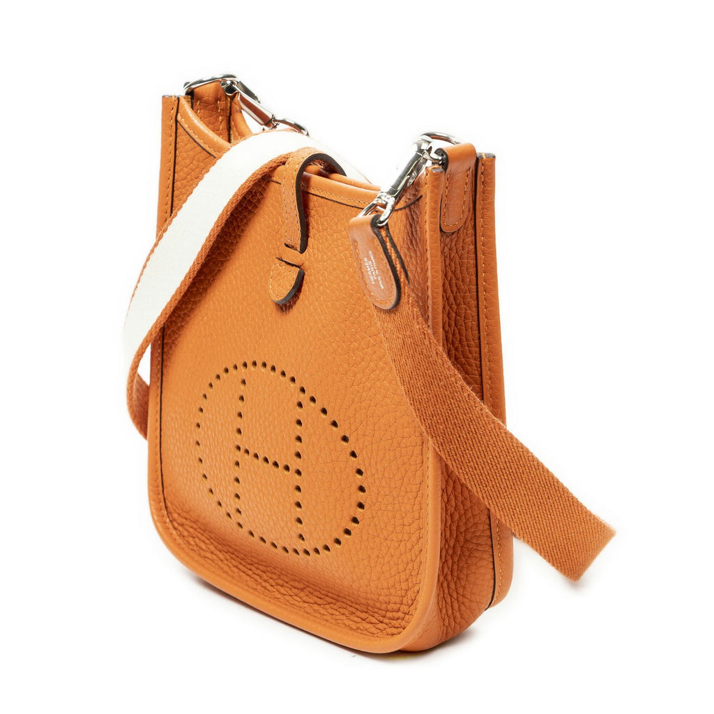 Hermes Evelyne Orange Clemence Leather Messenger — view 2