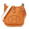 Hermes Evelyne Orange Clemence Leather Messenger