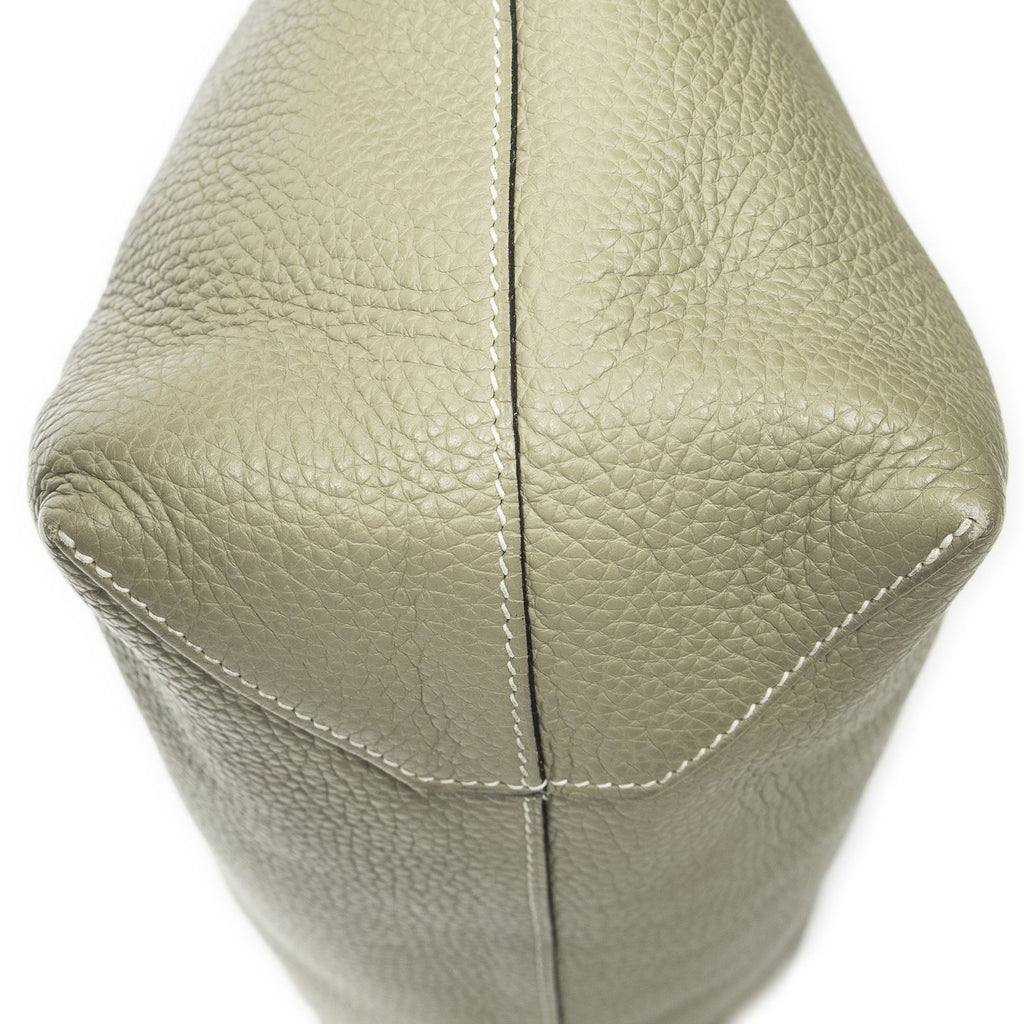 Hermes Double Sens Reversible Totesauge Lime Clemence Leather Messenger — view 7