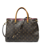 Louis Vuitton Pallas Brown Purple Monogram Canvas Handbag