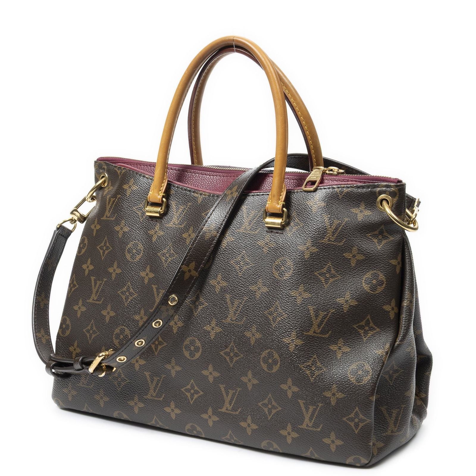 Louis Vuitton Pallas Brown Purple Monogram Canvas Handbag — view 2