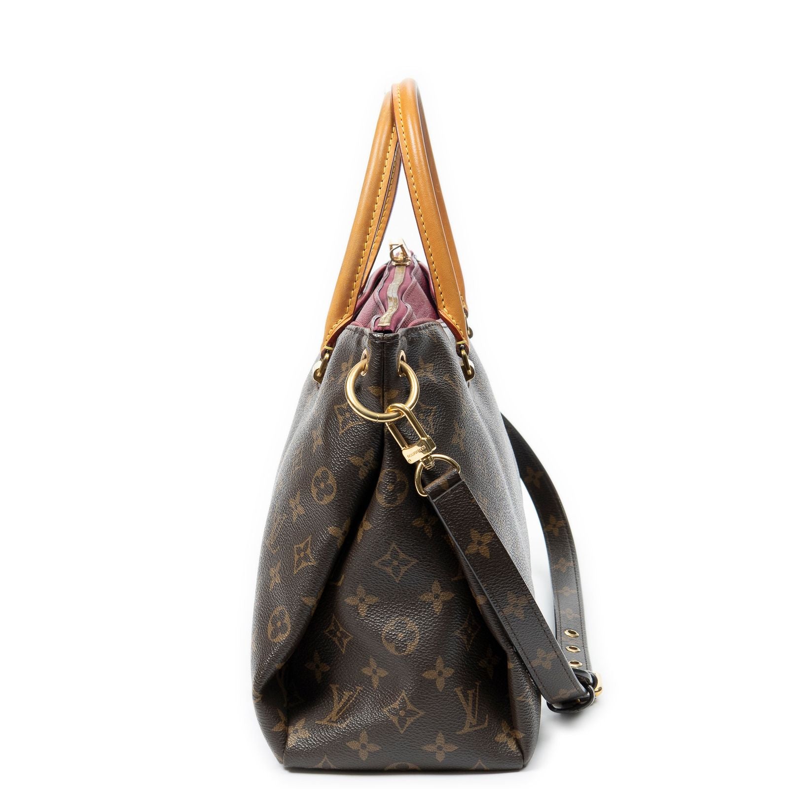 Louis Vuitton Pallas Brown Purple Monogram Canvas Handbag — view 4