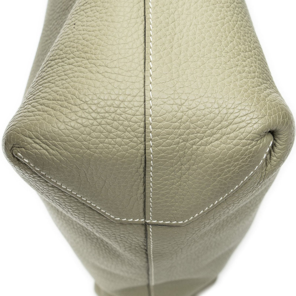Hermes Double Sens Reversible Totesauge Lime Clemence Leather Messenger — view 8