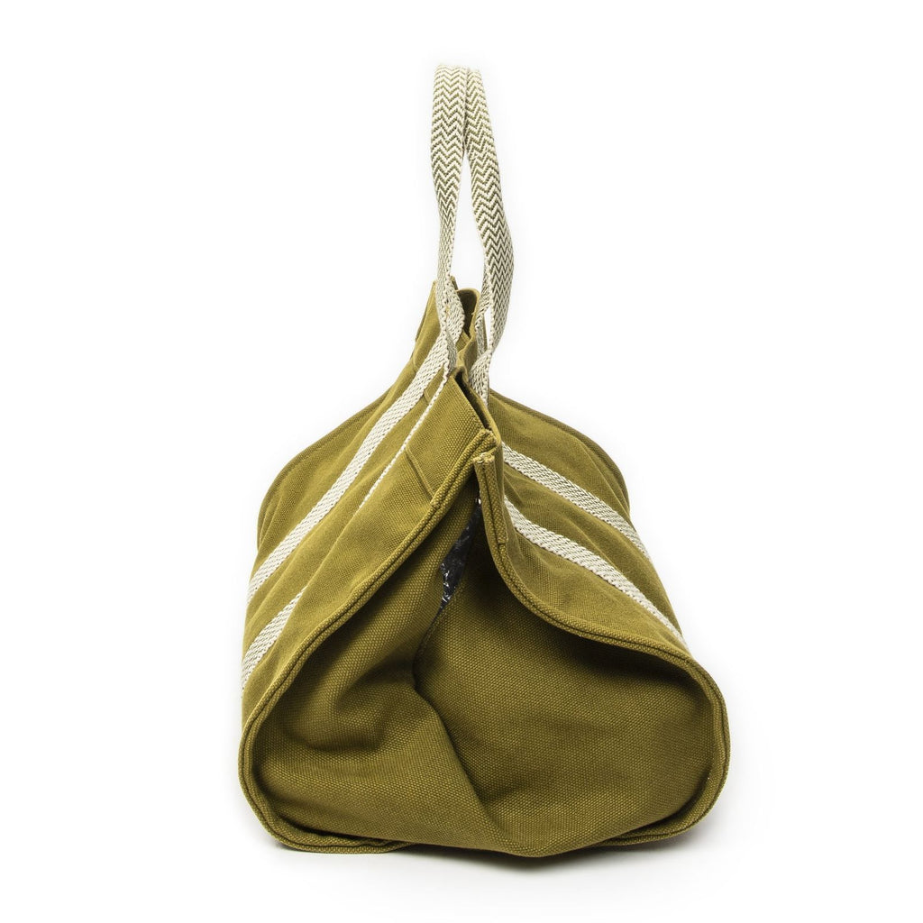 Hermes Cannes Green Toile Ash Shoulder — view 3