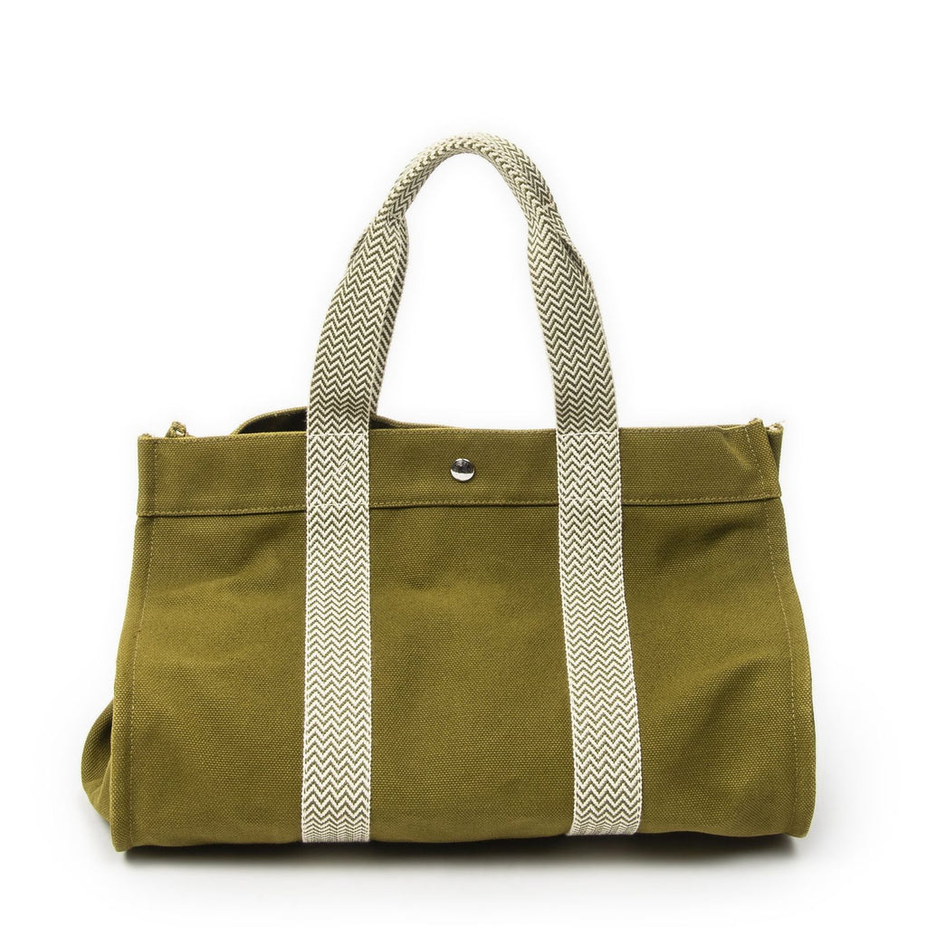 Hermes Cannes Green Toile Ash Shoulder — view 5