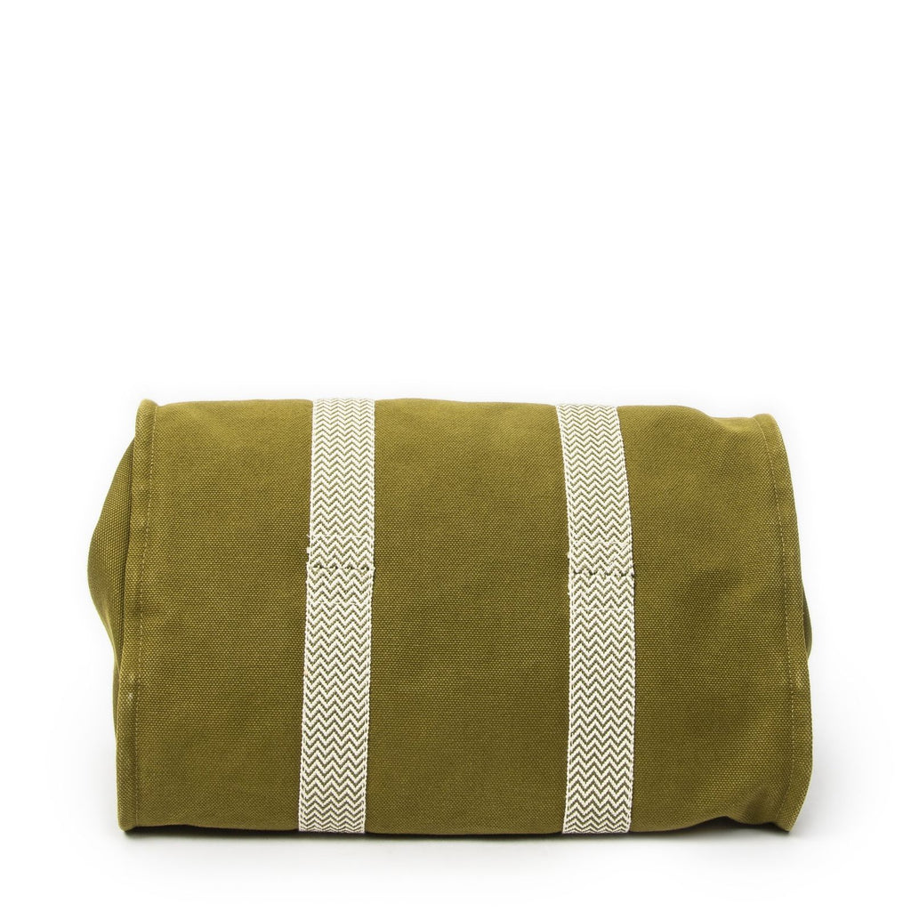 Hermes Cannes Green Toile Ash Shoulder — view 6