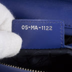 Dior Large Lady Dior Zip Purple Calfskin Leather Handbag — view 9