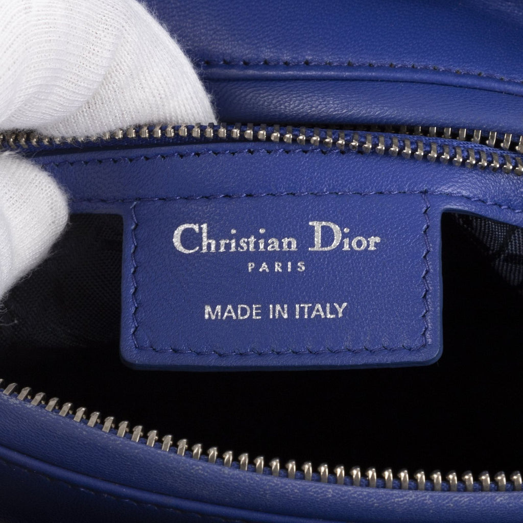 Dior Large Lady Dior Zip Purple Calfskin Leather Handbag — view 8