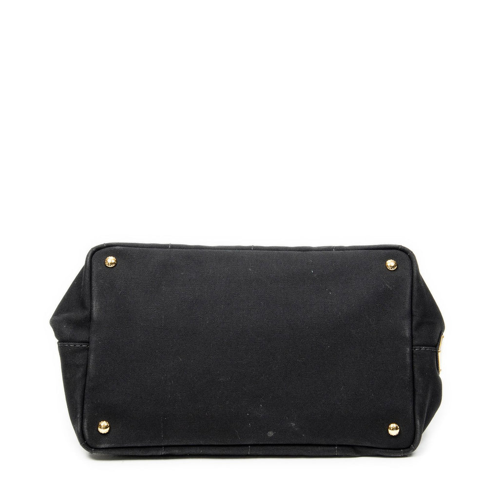 Prada Canapa Tote Black Canvas — view 6