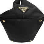 Prada Canapa Tote Black Canvas — view 8