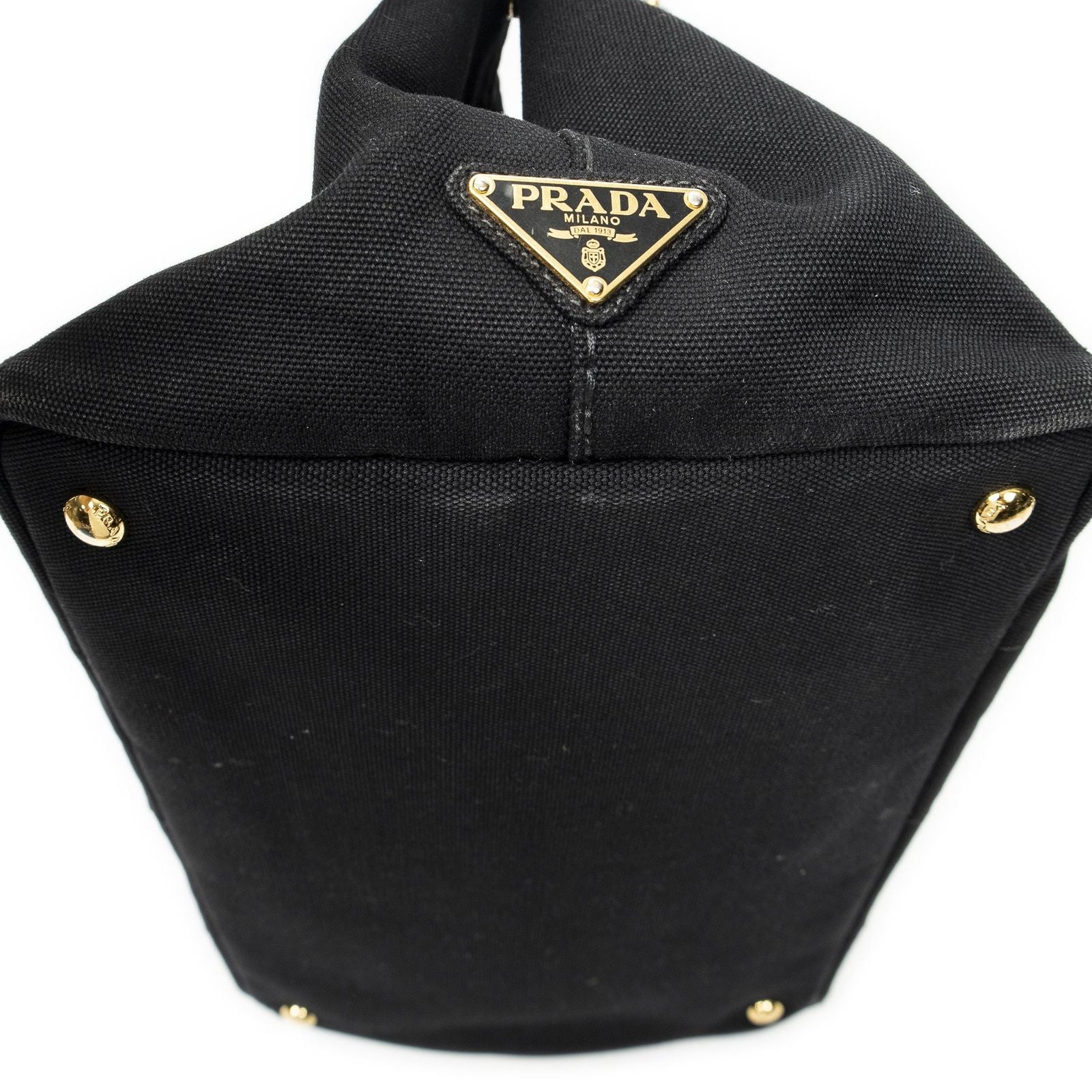 Prada Canapa Tote Black Canvas — view 8