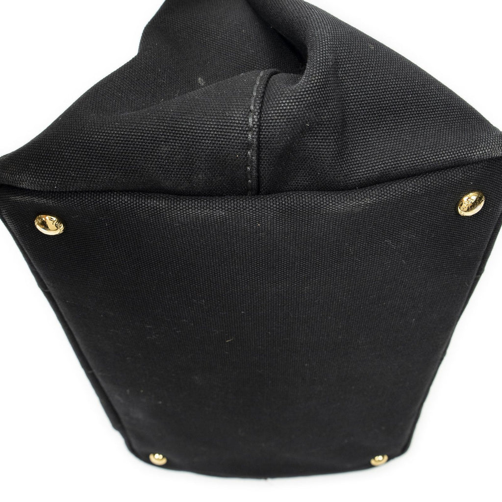 Prada Canapa Tote Black Canvas — view 7