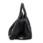 Prada Canapa Tote Black Canvas — view 4