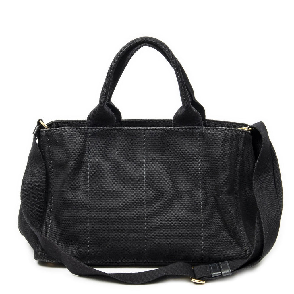 Prada Canapa Tote Black Canvas — view 5