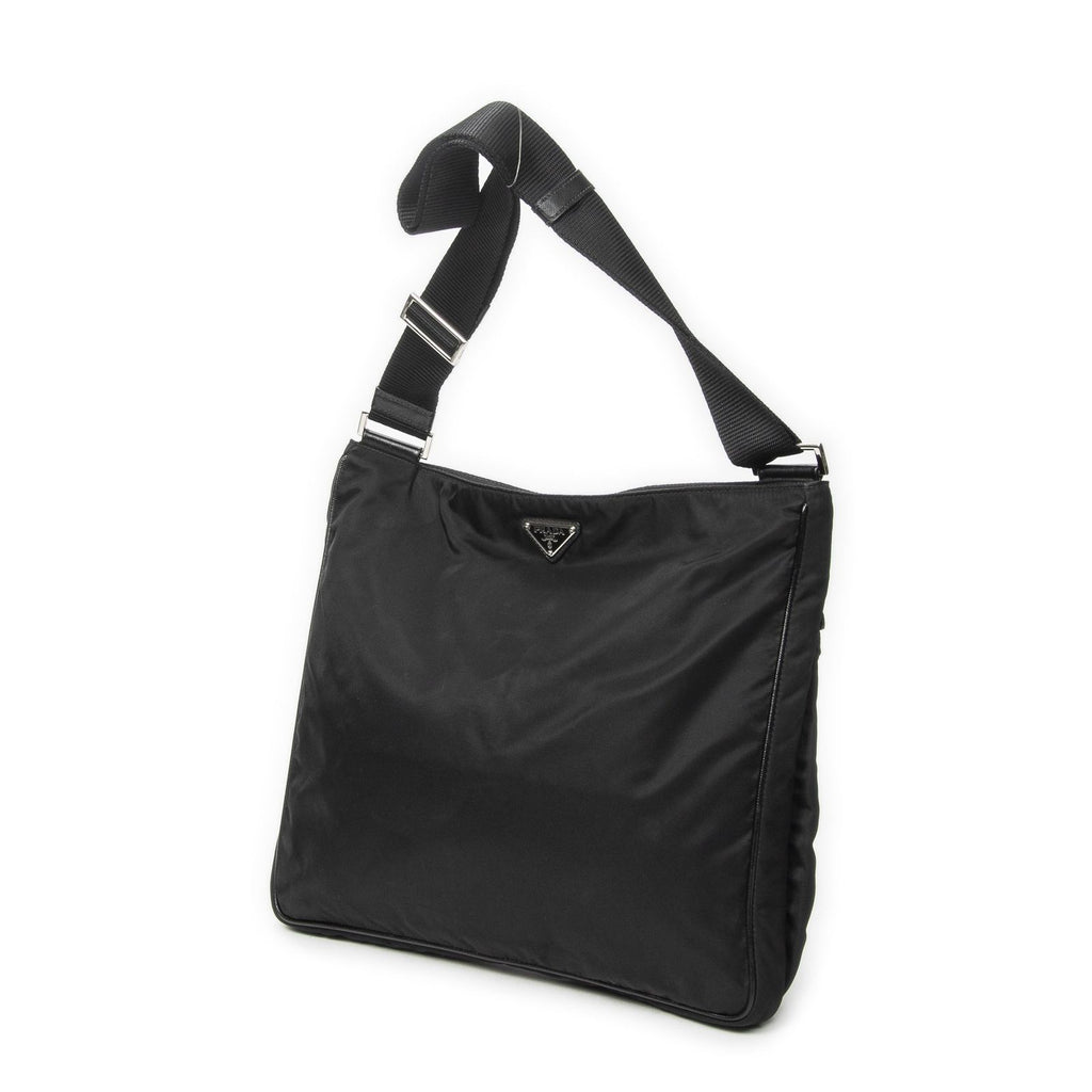 Prada Front Pocket Messenger Bag Black Nylon Canvas — view 2