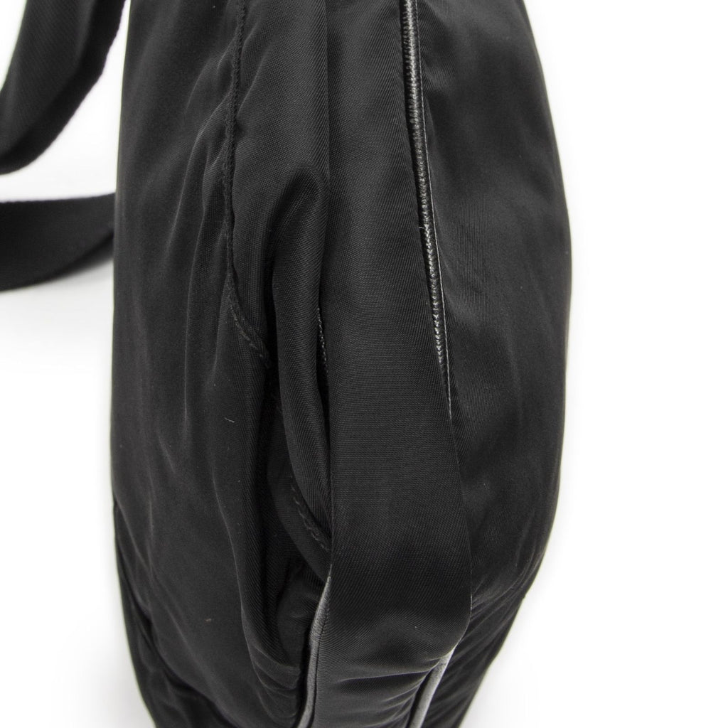 Prada Front Pocket Messenger Bag Black Nylon Canvas — view 7