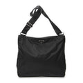 Prada Front Pocket Messenger Bag Black Nylon Canvas