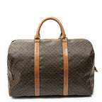 Celine Vintage Travel Boston Brown Macadam Canvas Shoulder — view 5
