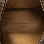 Celine Vintage Travel Boston Brown Macadam Canvas Shoulder — view 9