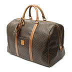 Celine Vintage Travel Boston Brown Macadam Canvas Shoulder — view 2