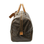 Celine Vintage Travel Boston Brown Macadam Canvas Shoulder — view 3