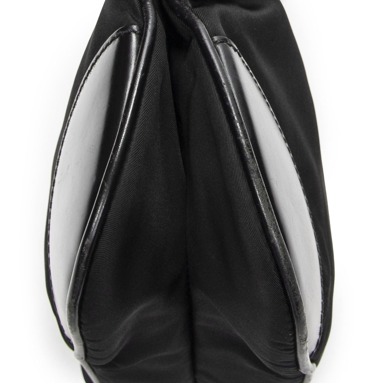 Prada Rectangular Shoulder Tote Black Nylon Canvas — view 7
