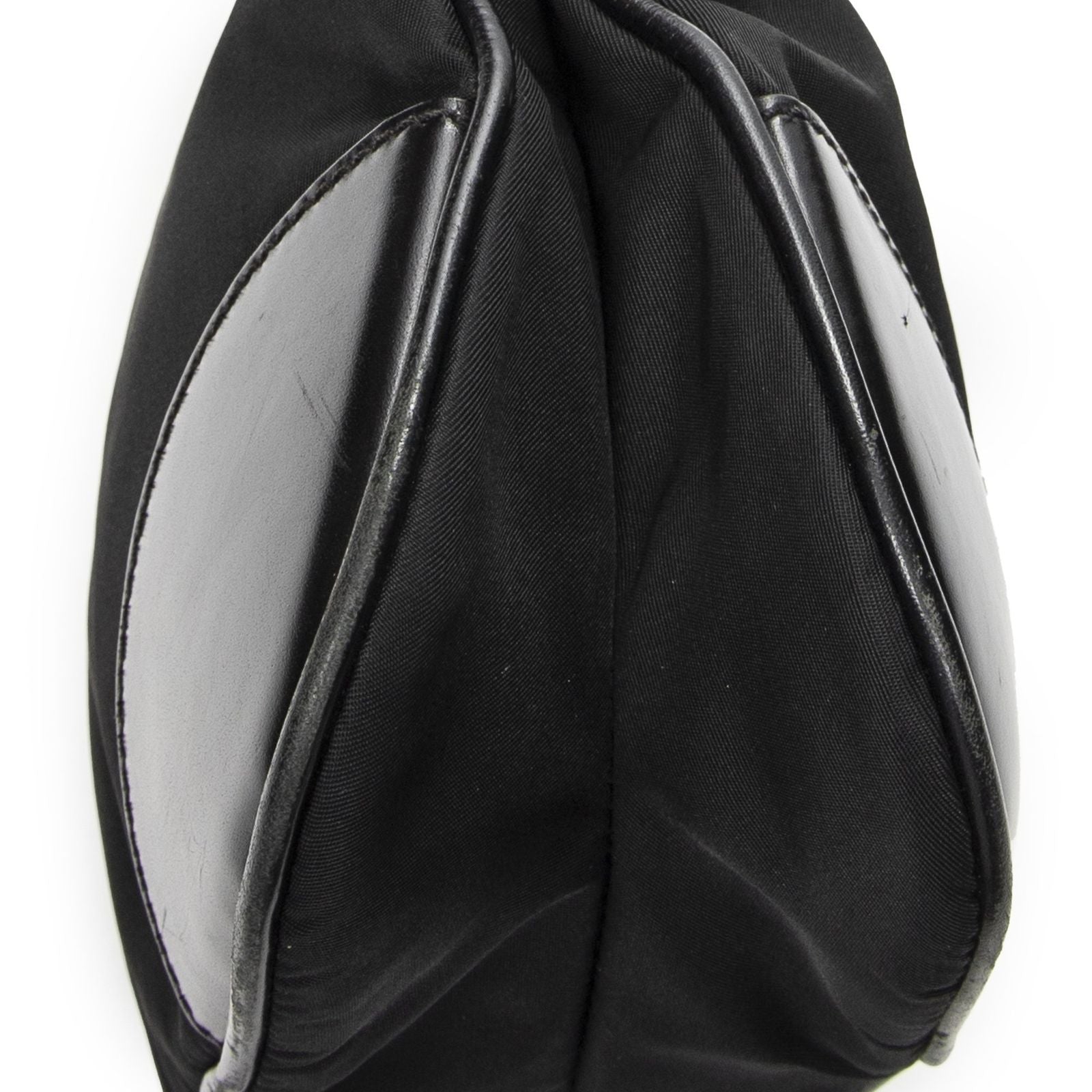 Prada Rectangular Shoulder Tote Black Nylon Canvas — view 8