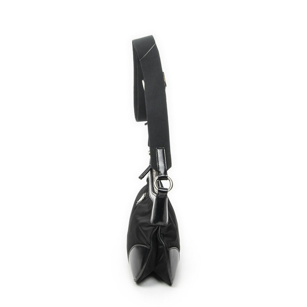 Prada Rectangular Shoulder Tote Black Nylon Canvas — view 3