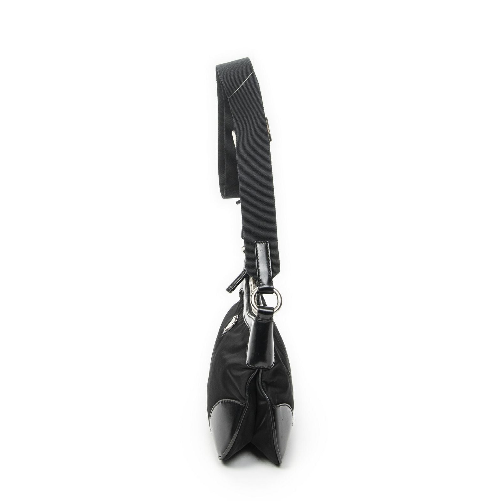 Prada Rectangular Shoulder Tote Black Nylon Canvas — view 3