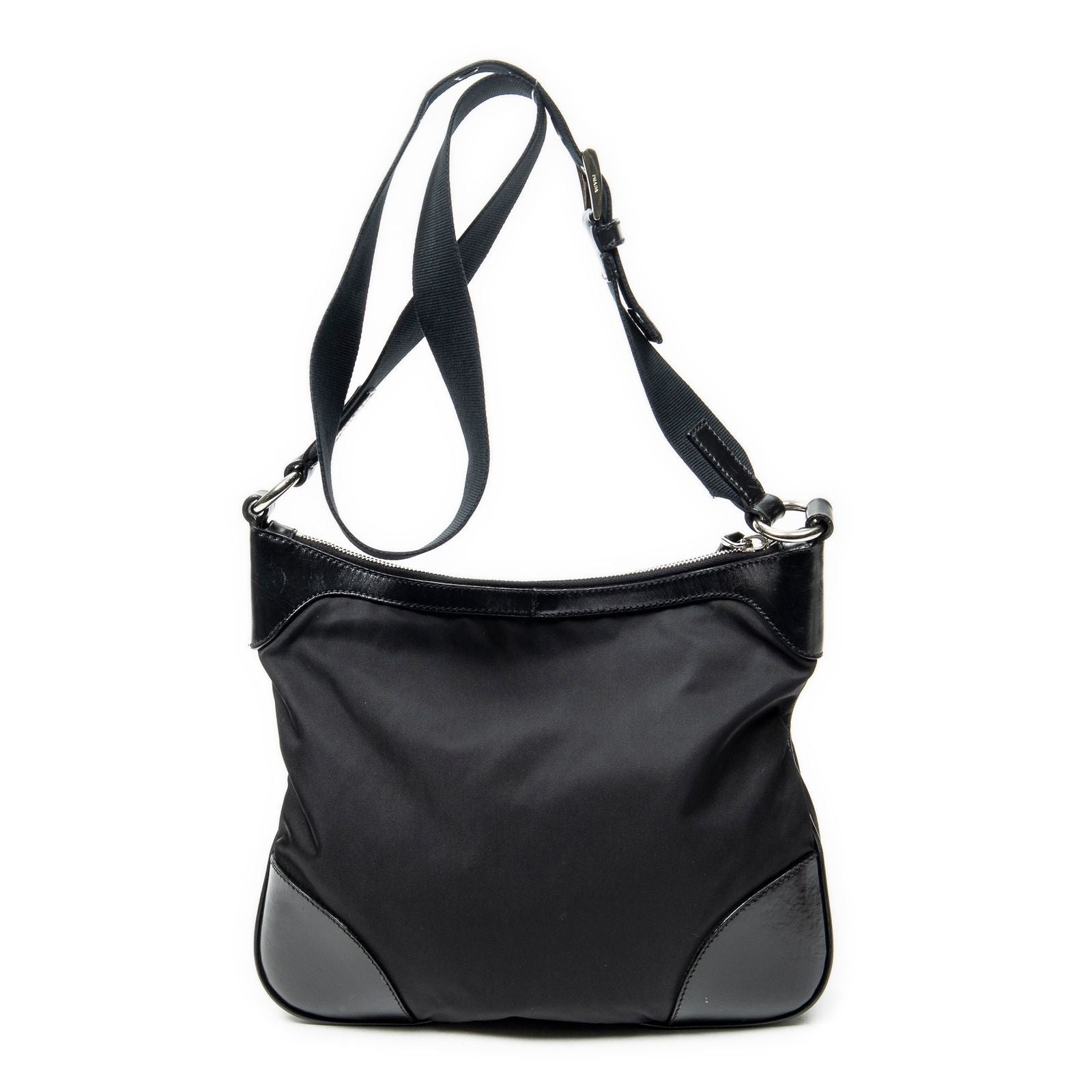 Prada Zip Messenger Black Nylon Canvas — view 5