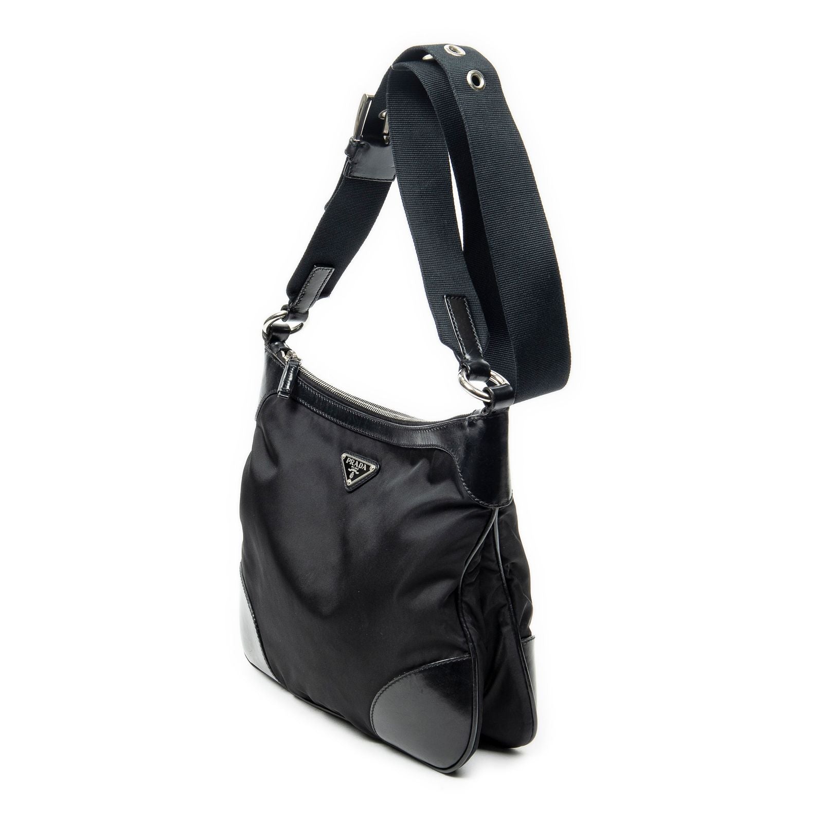 Prada Zip Messenger Black Nylon Canvas — view 2
