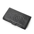 Chanel CC Timeless French Purse Wallet Black Caviar Leather