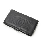 Chanel CC Timeless French Purse Wallet Black Caviar Leather