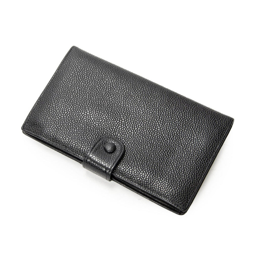 Chanel CC Timeless French Purse Wallet Black Caviar Leather — view 2