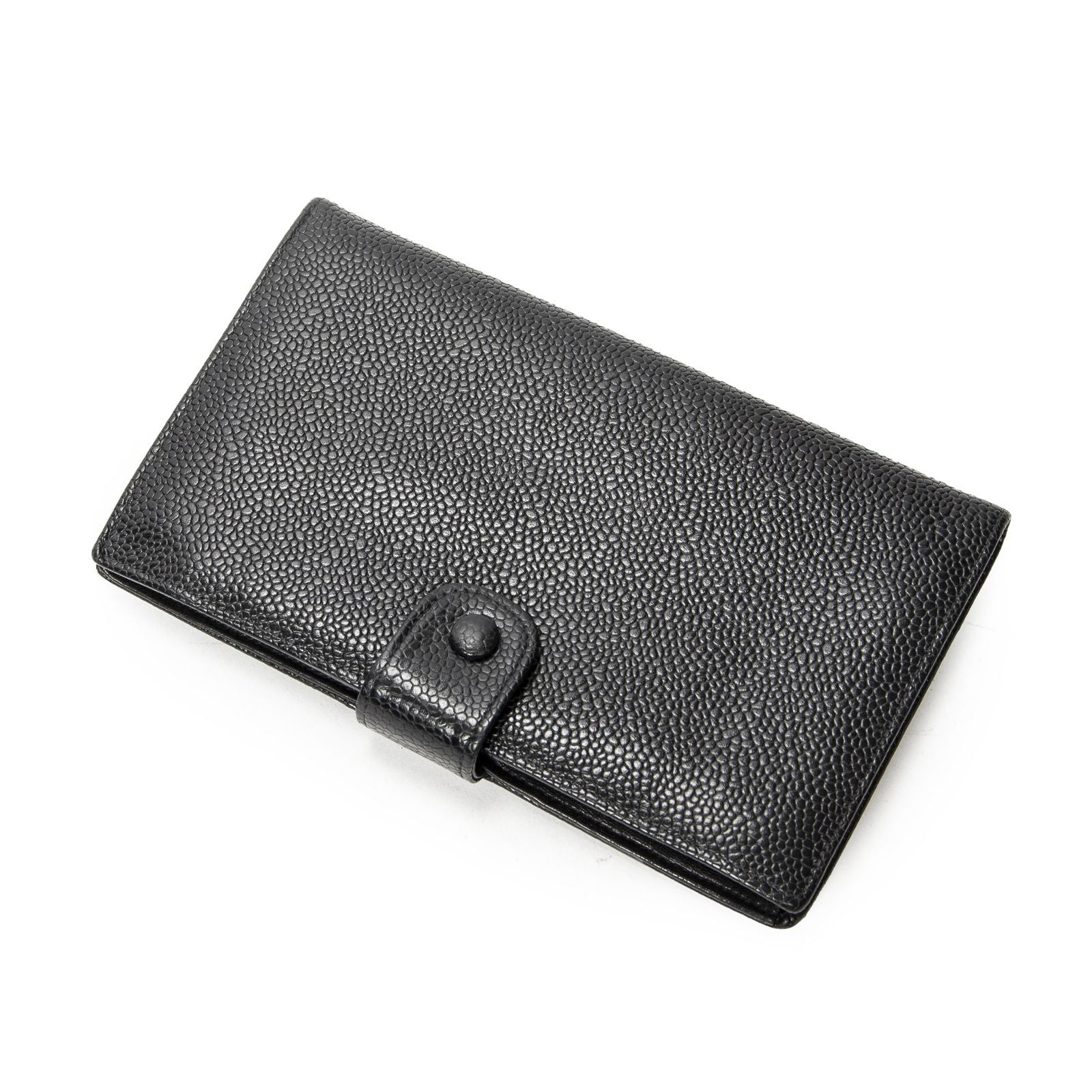 Chanel CC Timeless French Purse Wallet Black Caviar Leather — view 2