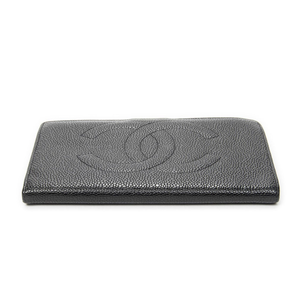 Chanel CC Timeless French Purse Wallet Black Caviar Leather — view 3