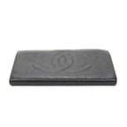 Chanel CC Timeless French Purse Wallet Black Caviar Leather — view 3