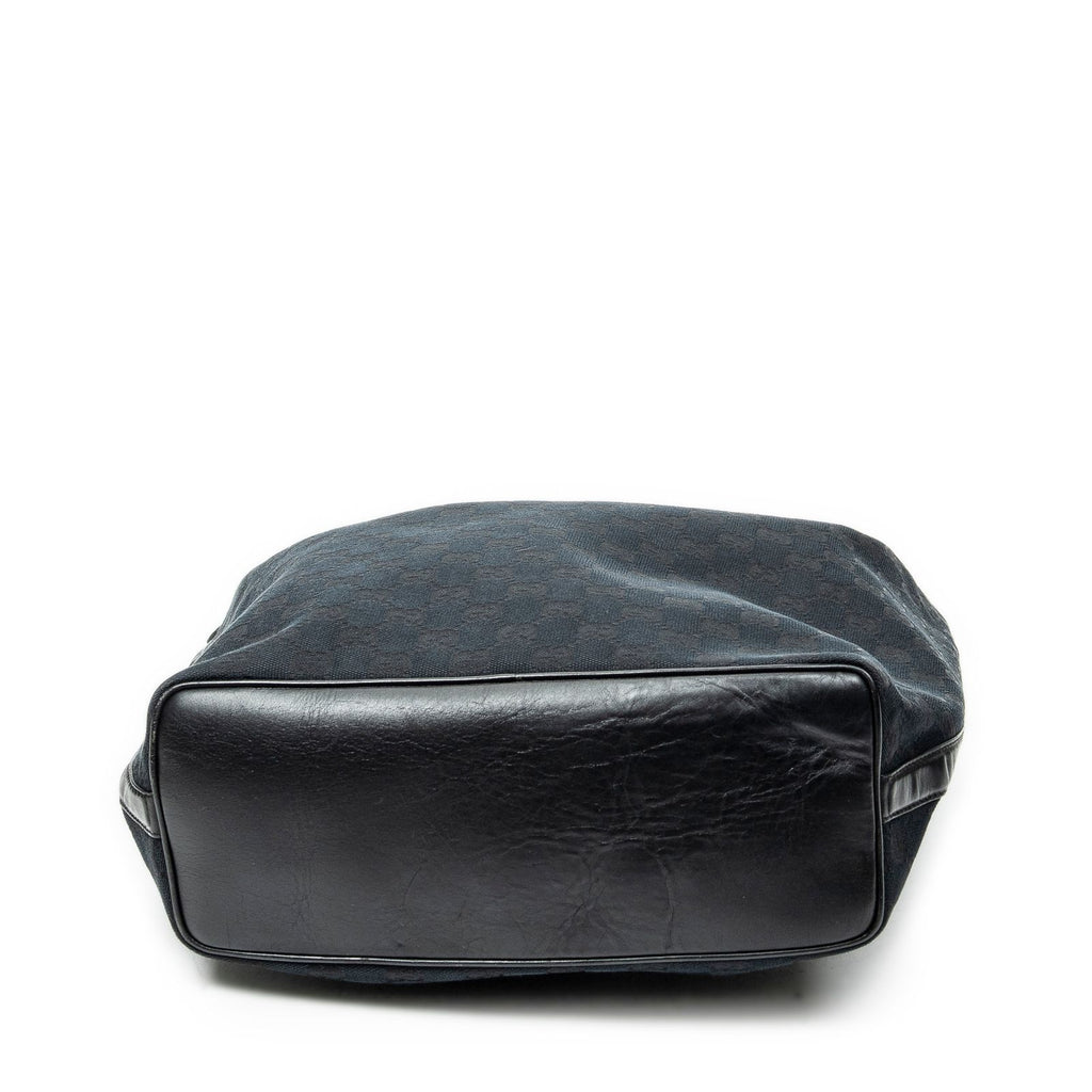Gucci Vertical Zip Hobo Black GG Canvas — view 6