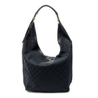 Gucci Vertical Zip Hobo Black GG Canvas — view 5