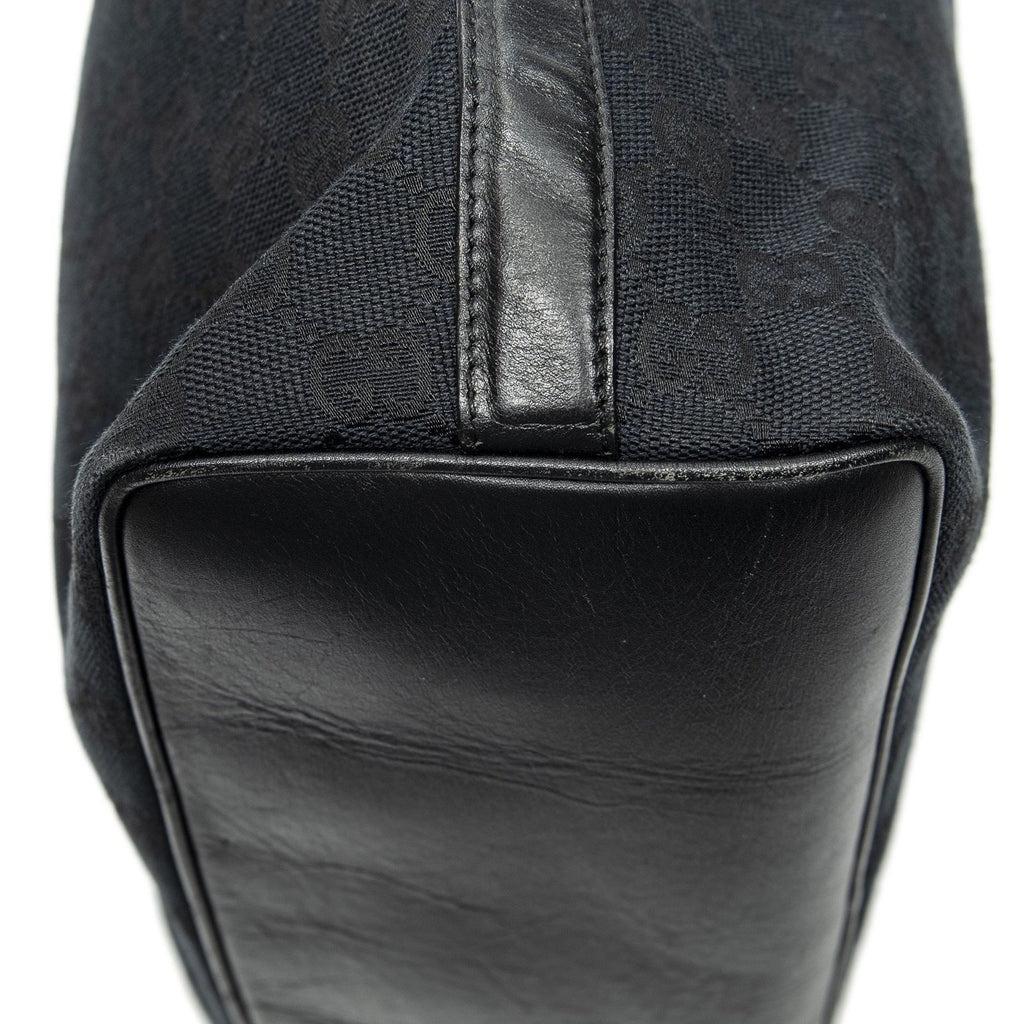 Gucci Vertical Zip Hobo Black GG Canvas — view 7