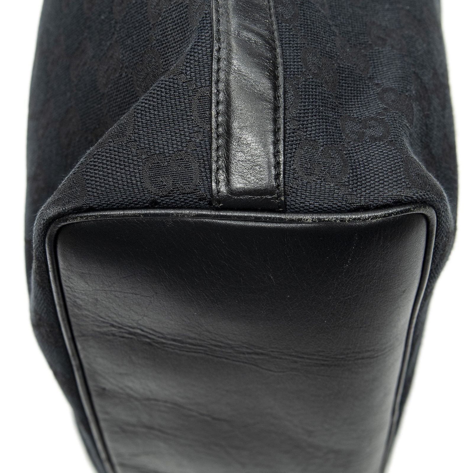 Gucci Vertical Zip Hobo Black GG Canvas — view 7