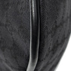 Gucci Bamboo Drawstring Tote Black GG Canvas — view 7